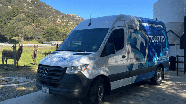Picture of our water heater services Van